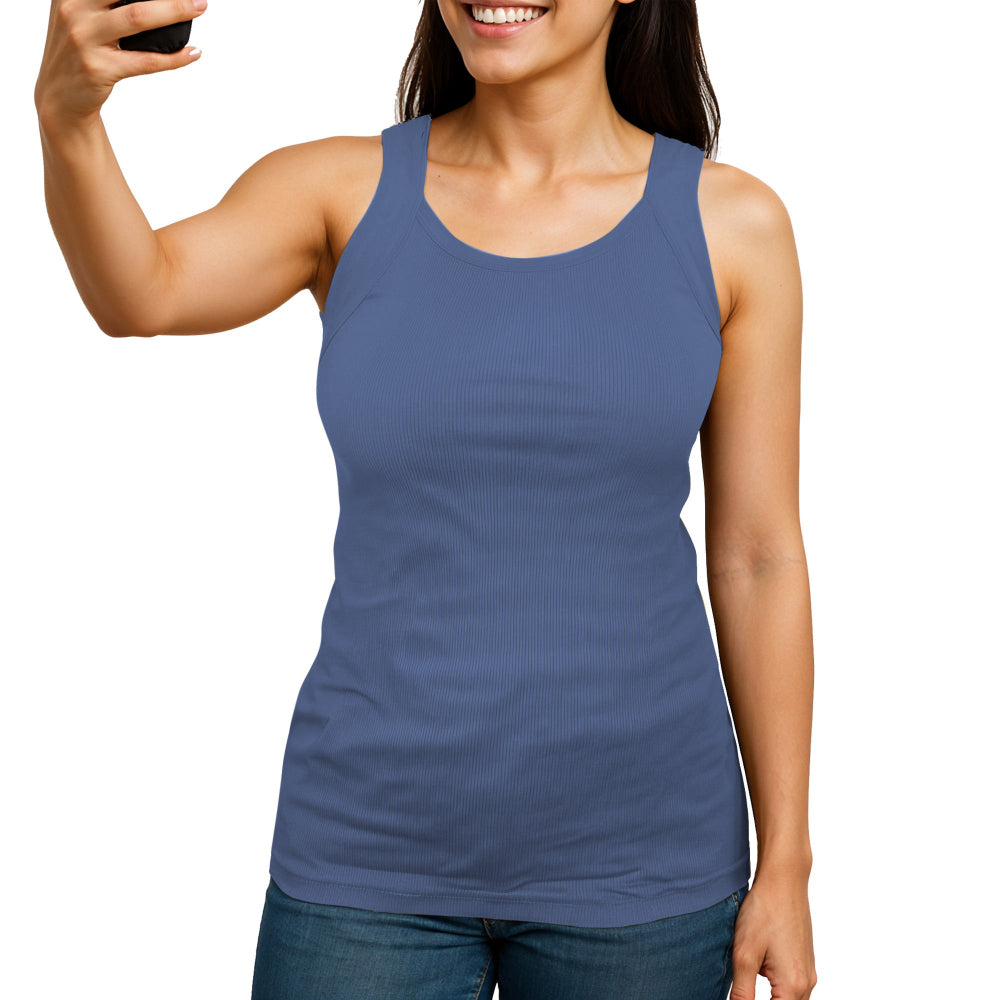 blue tank top womens