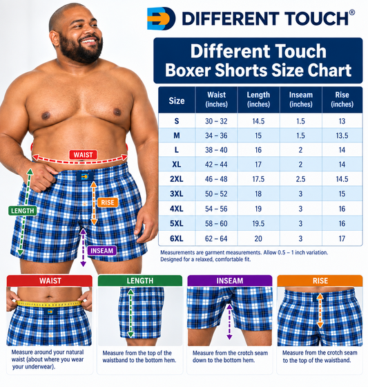 Woven Boxer Shorts Underwear | Big and Tall USA Classic Plaid Design | Men's (6 Pack)