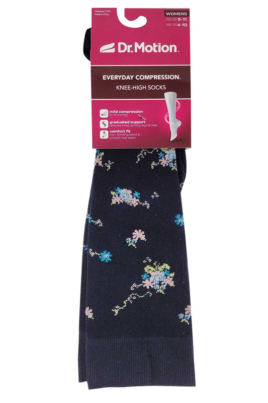 Knee High Compression Socks | Bouquet Floral Design | Women's (1 Pair)