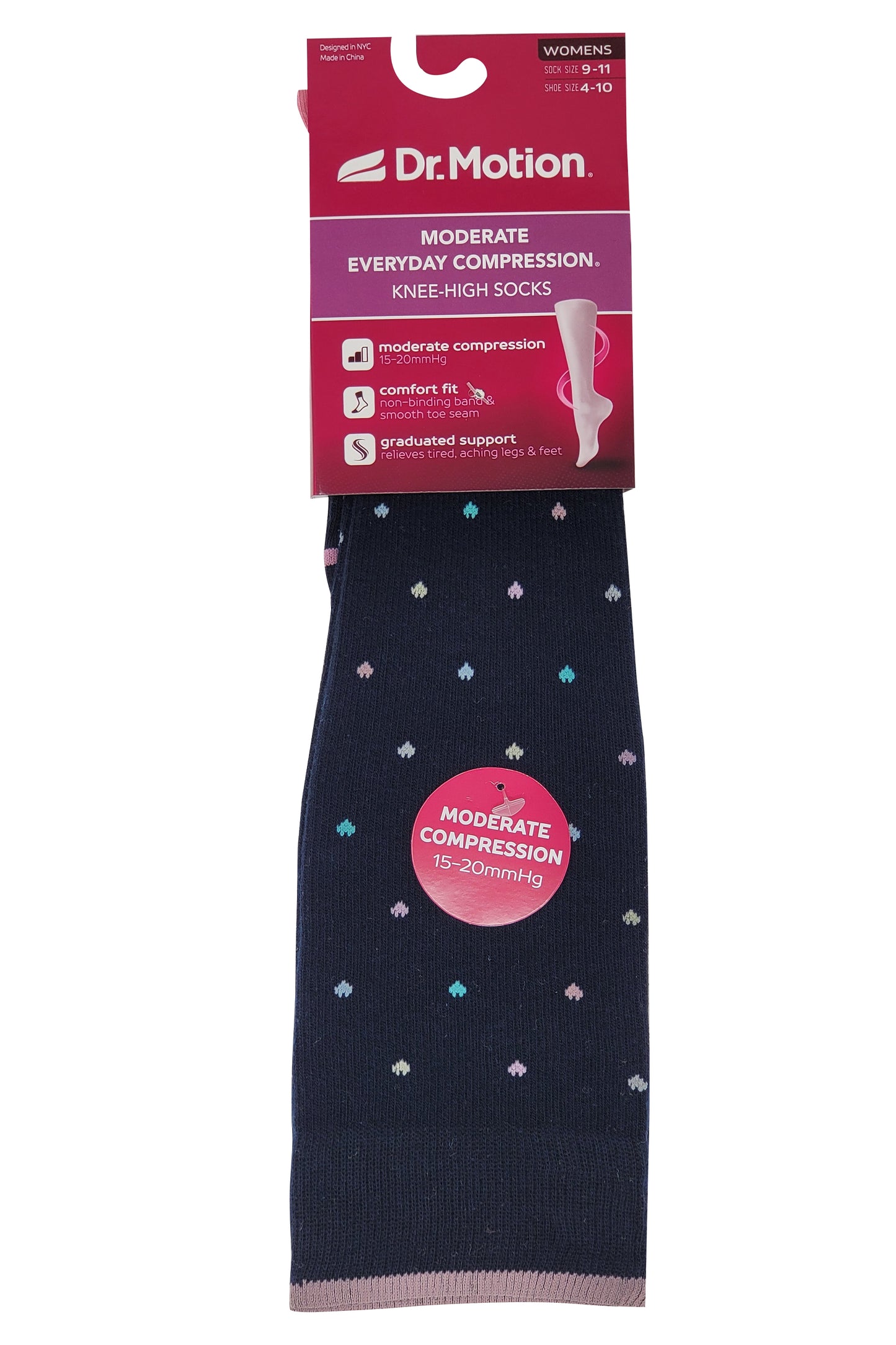 Compression Knee High 15-20 mmHG Socks for women | Dancing dots