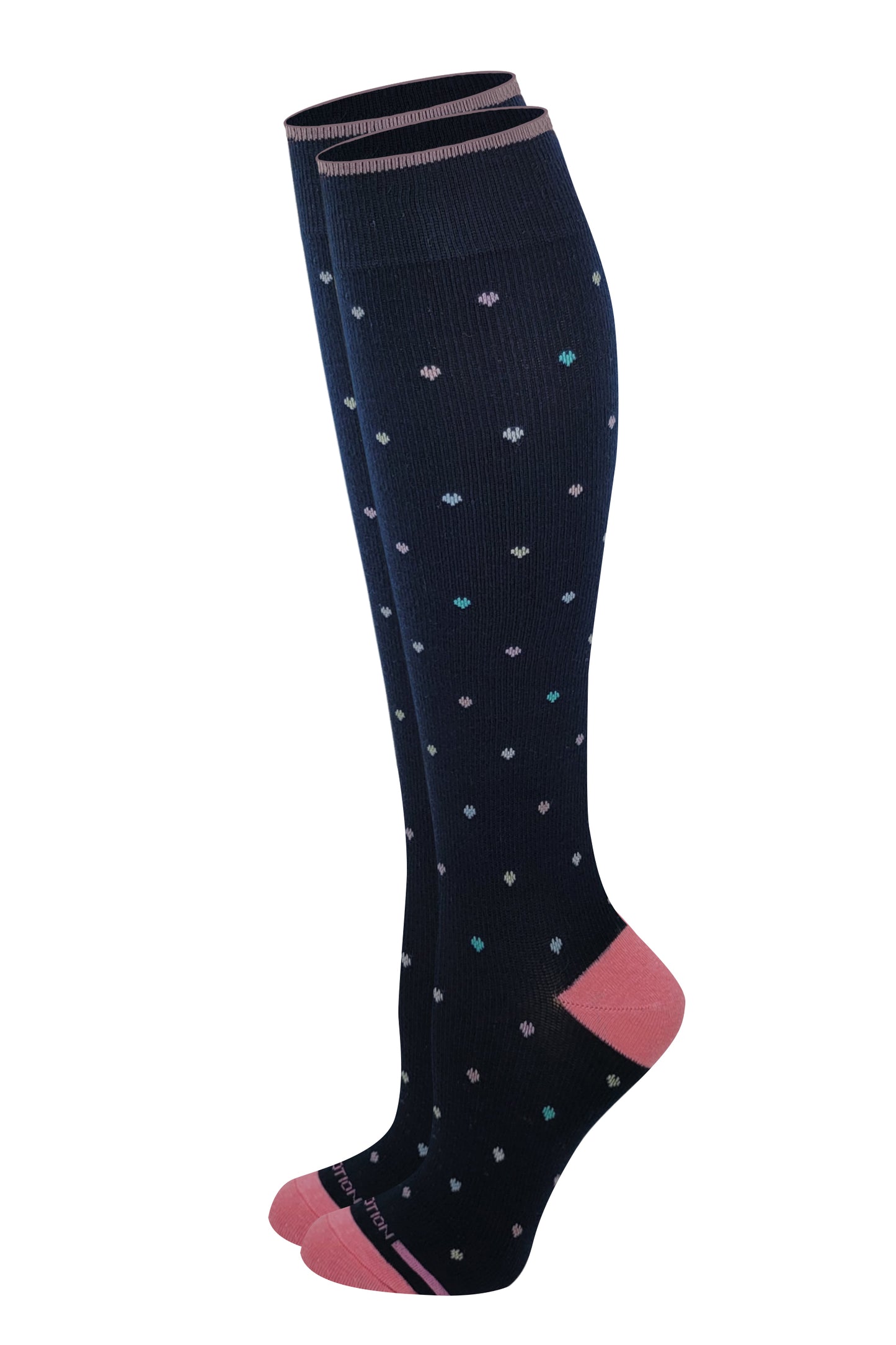 Compression Knee High 15-20 mmHG Socks for women | Dancing dots
