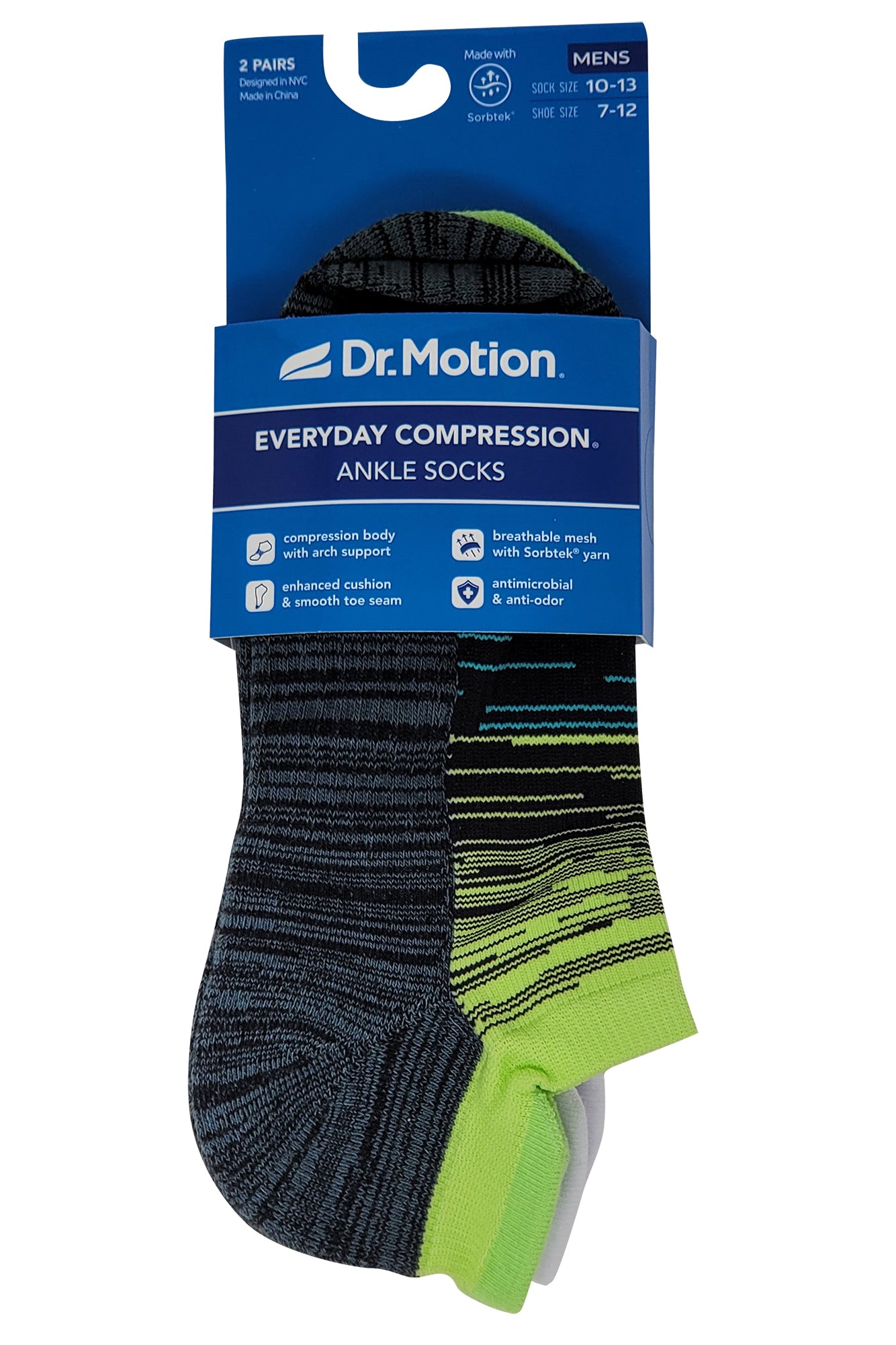 Ankle Compression Socks For Men | Dr Motion Socks | Ombre