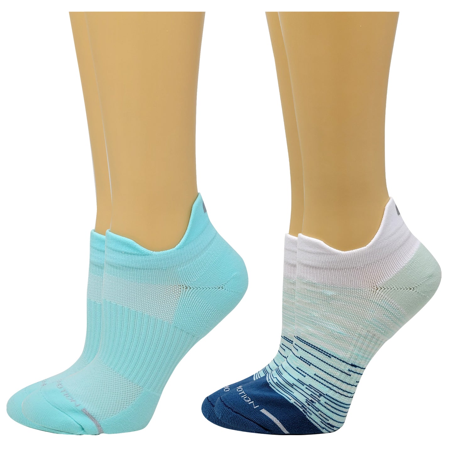 Ankle Compression Socks | Dr Motion Socks | Ombre Colorblock (2 Pack)
