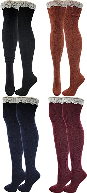 Thigh High Winter Boot Socks