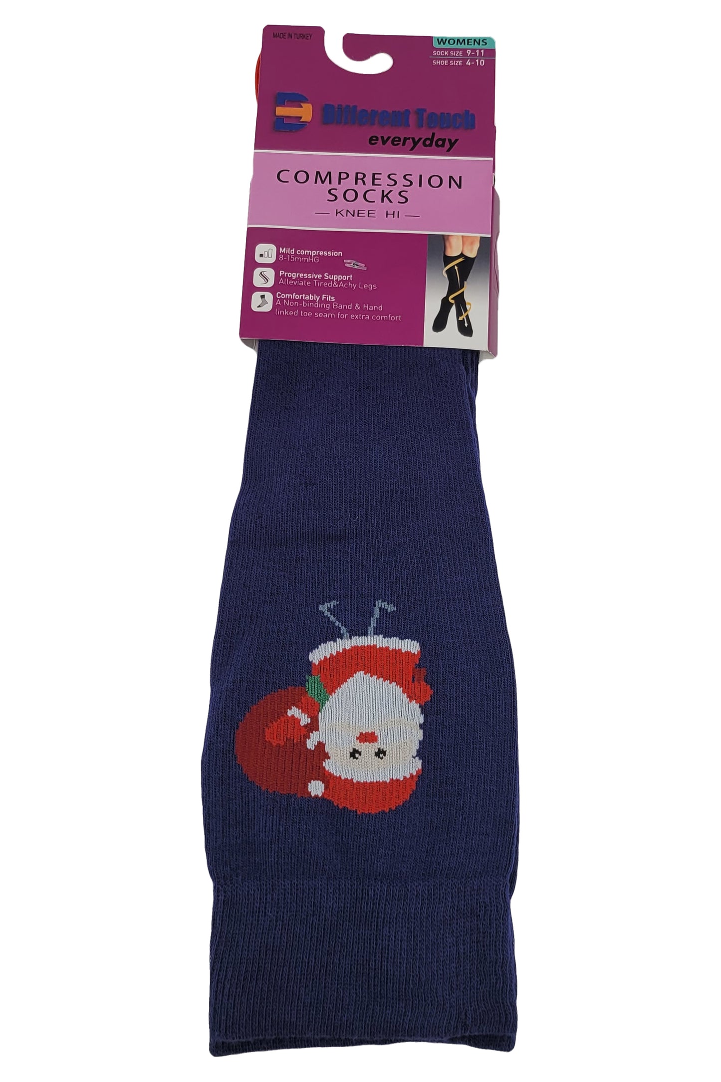 Women’s Christmas Compression Knee High Socks | 8–15 mmHg | Festive Designs (1 Pair)