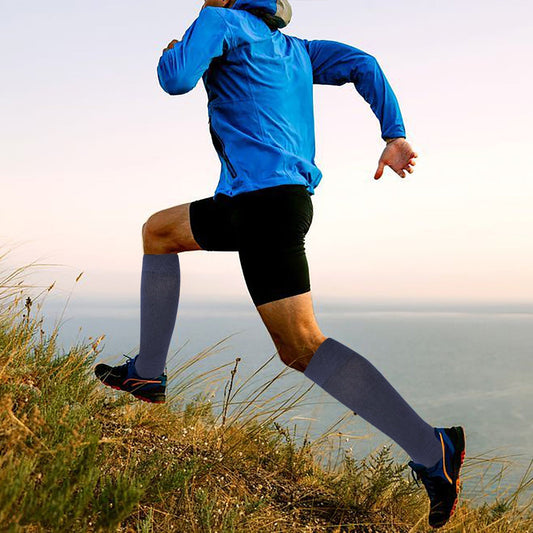 Dr. Motion men’s knee high compression socks 8–15 mmHg breathable cotton blend