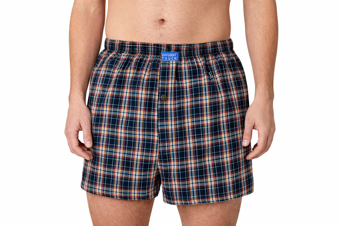 A Man wearing Different Touch Boxer Shorts 