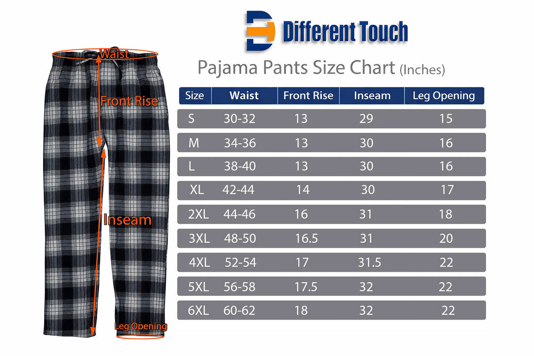 Men’s Pajama Pants Size Chart Explained: Find Your Perfect Fit (S–6XL Guide)