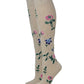 Knee High Compression Socks | Dr. Motion Flowers | Women (1 Pair)