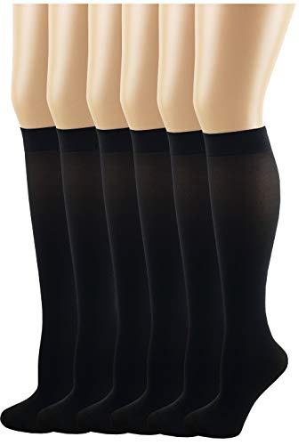 Knee High Trouser Socks | Different Touch Women's Queen Opaque (6 Pairs)