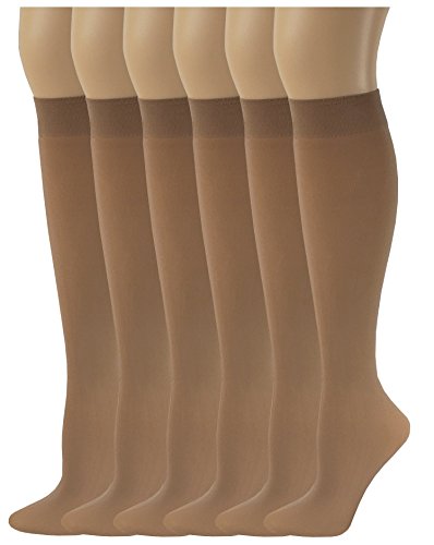 Knee High Trouser Socks | Different Touch Women's Queen Opaque (6 Pairs)