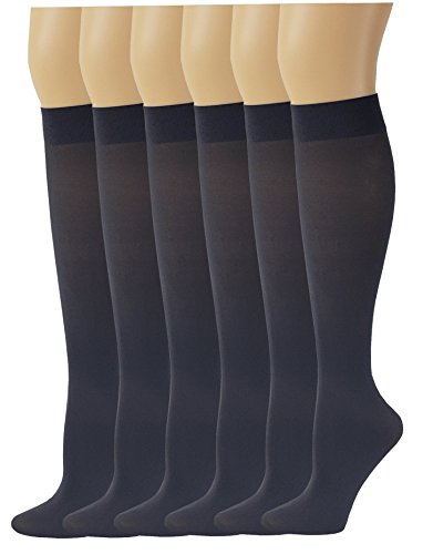 Knee High Trouser Socks | Different Touch Women's Queen Opaque (6 Pairs)