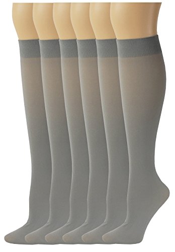 Knee High Trouser Socks | Different Touch Women's Queen Opaque (6 Pairs)