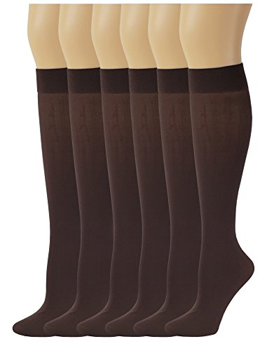 Knee High Trouser Socks | Different Touch Women's Queen Opaque (6 Pairs)