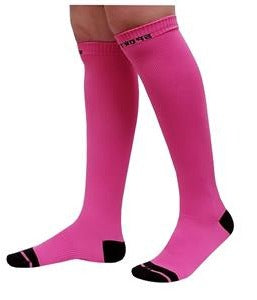 Knee-High Compression Socks | Solid Colors Nylon Sports | Unisex (1 Pair)