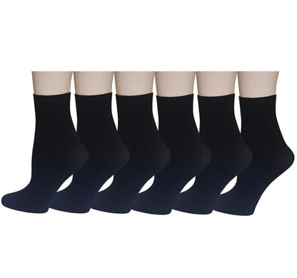 Sumona women ankle high trouser socks black nylon spandex