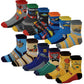 Boys Crew Socks | New Colorful Design (12 Pairs)