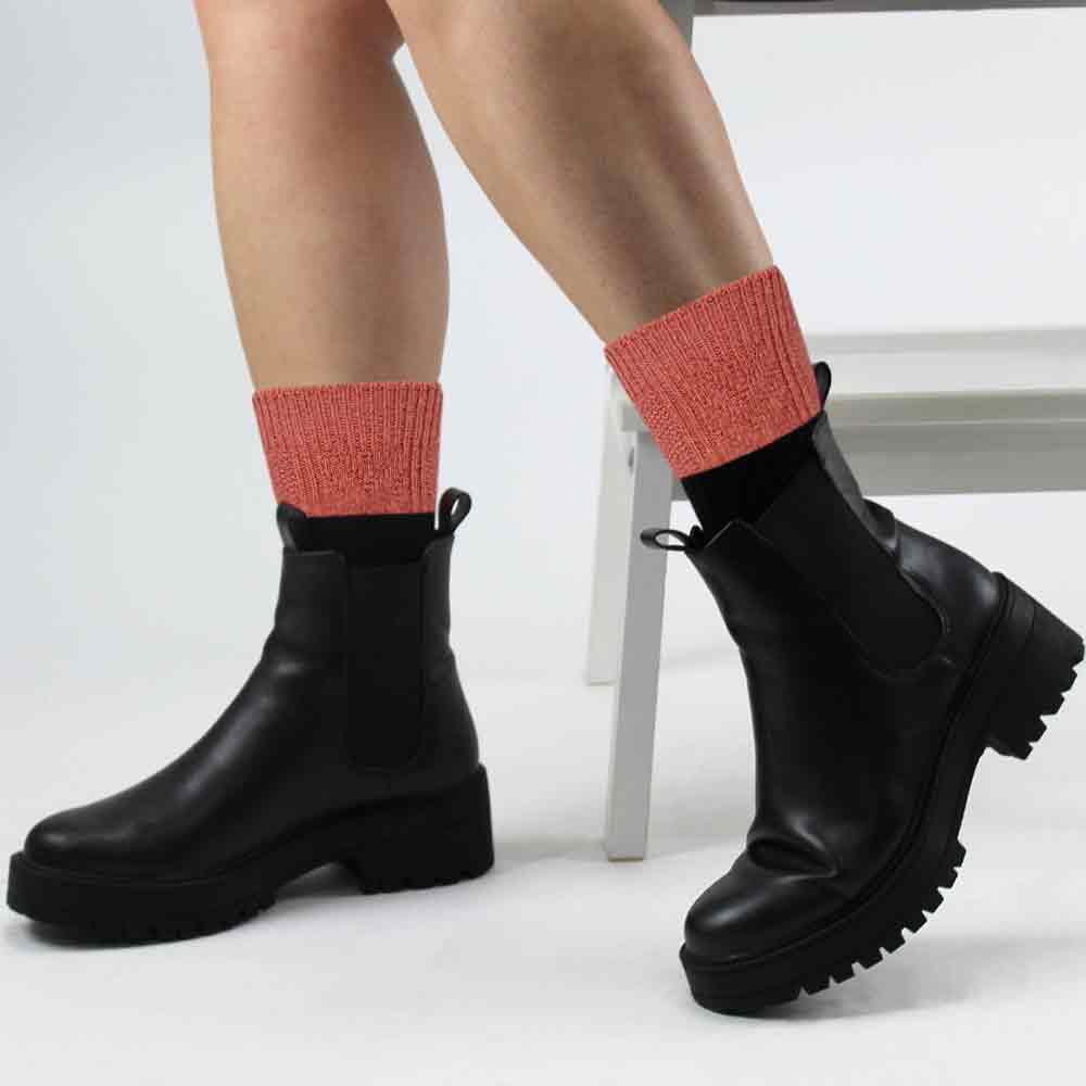 Crew Boot Socks | Wool Blend Cable Knit Assorted | Womens (6 pairs)