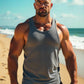 Sleeveless Cotton Ribbed Men's Tank Top (4 Pack)