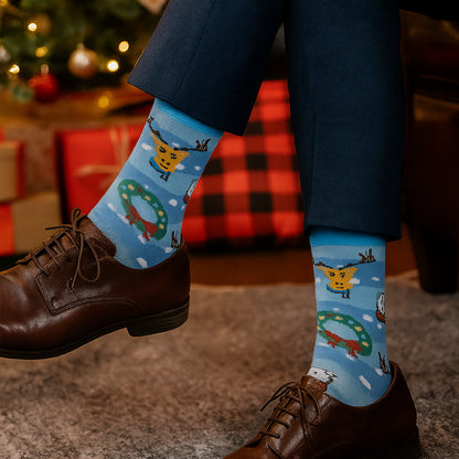Men’s everyday dress socks – premium soft Christmas-themed set