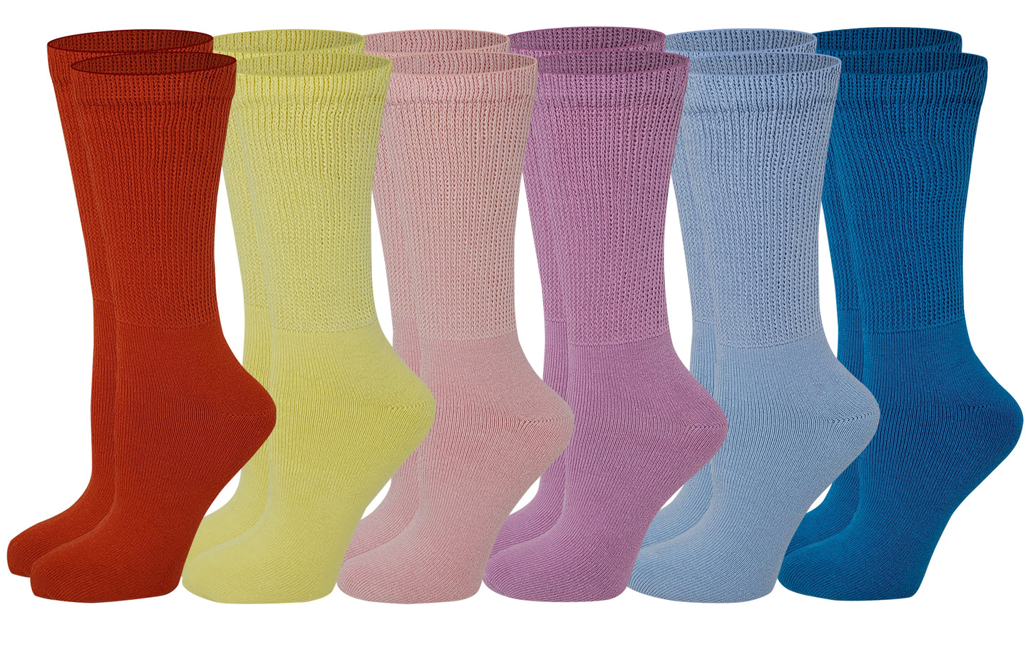 Mid-Calf Medi Crew Socks | Diabetes & Circulation | Womens 9-11 (6 Pairs)