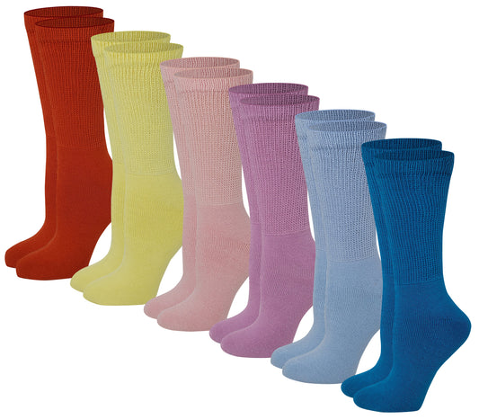 Mid-Calf Medi Crew Socks | Diabetes & Circulation | Womens 9-11 (6 Pairs)