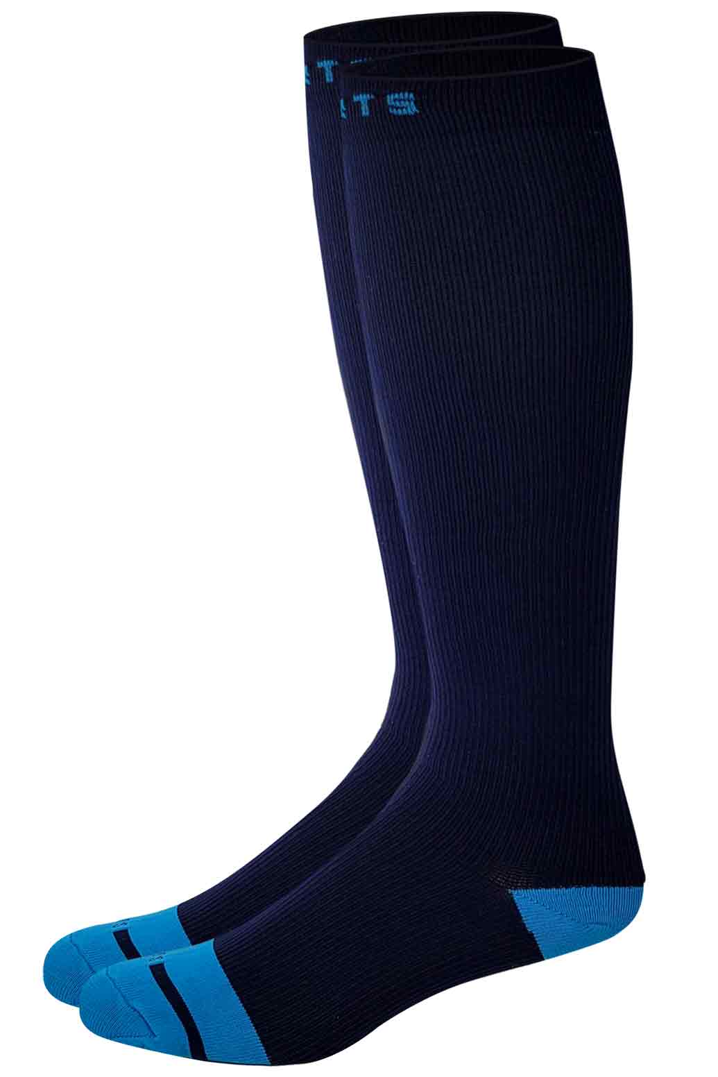 Knee-High Compression Socks | Solid Colors Nylon Sports | Unisex (1 Pair)