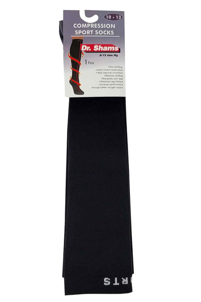 Knee-High Compression Socks | Solid Colors Nylon Sports | Unisex (1 Pair)