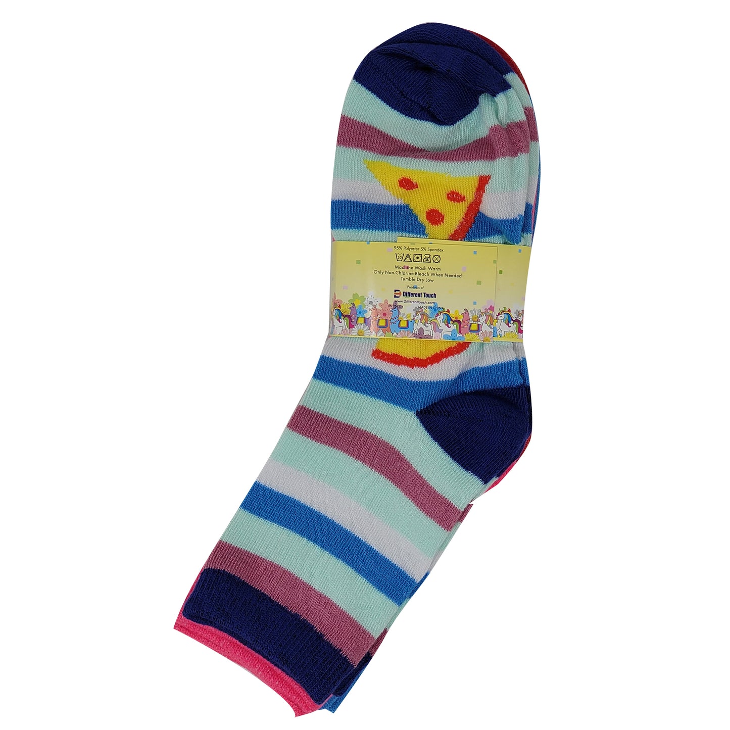 Girls Crew Socks | Assorted Fun Novelty Design | Kids (12 Pairs)