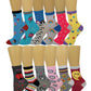 Girls Crew Socks | Fancy Design | Kids (12 Pairs)