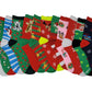 Kids Crew Socks | Christmas Novelty Design | Girls (12 Pairs)