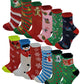 Kids Crew Socks | Christmas Novelty Design | Girls (12 Pairs)