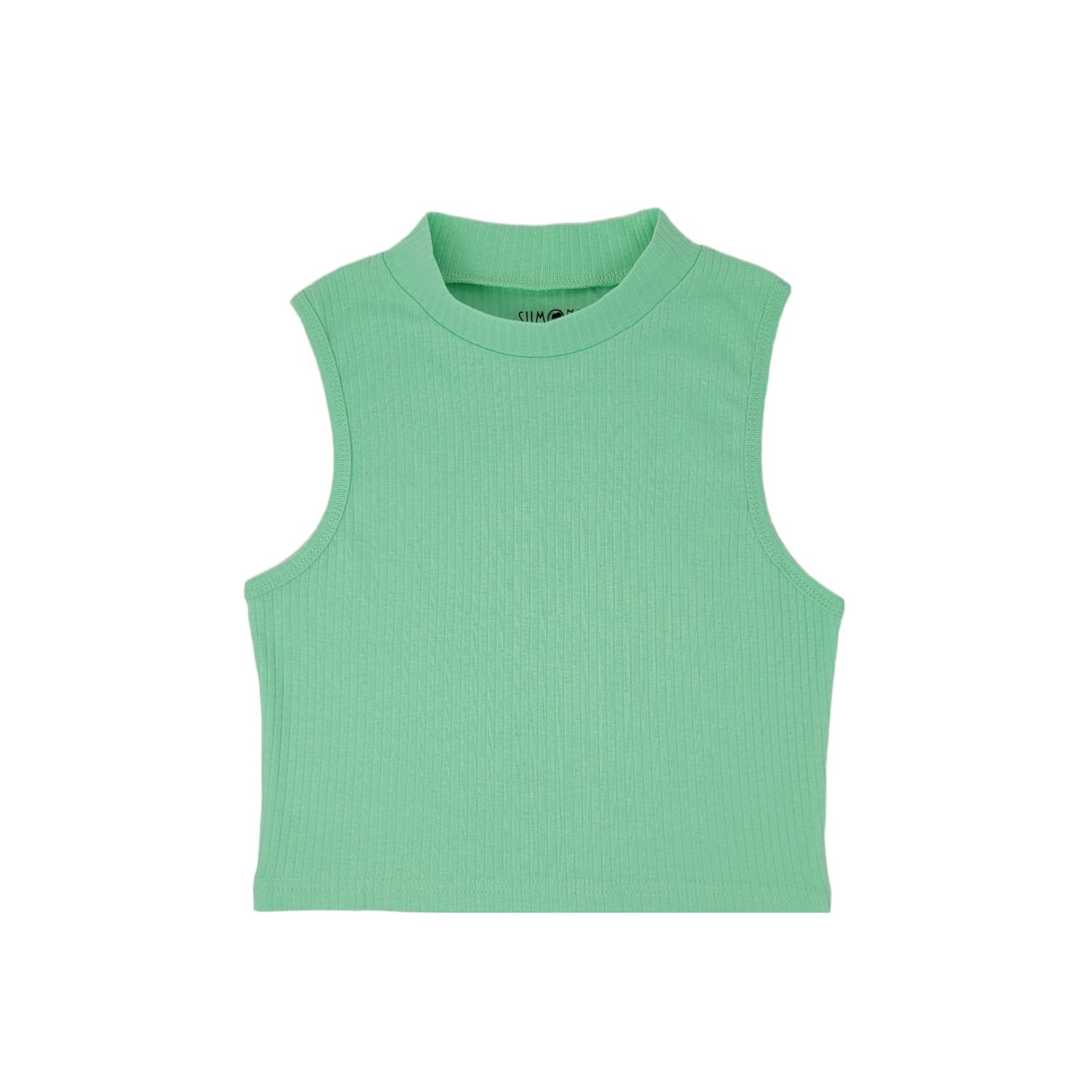 Mock Neck Crop Top | Cotton Blend Assorted Colors| Women