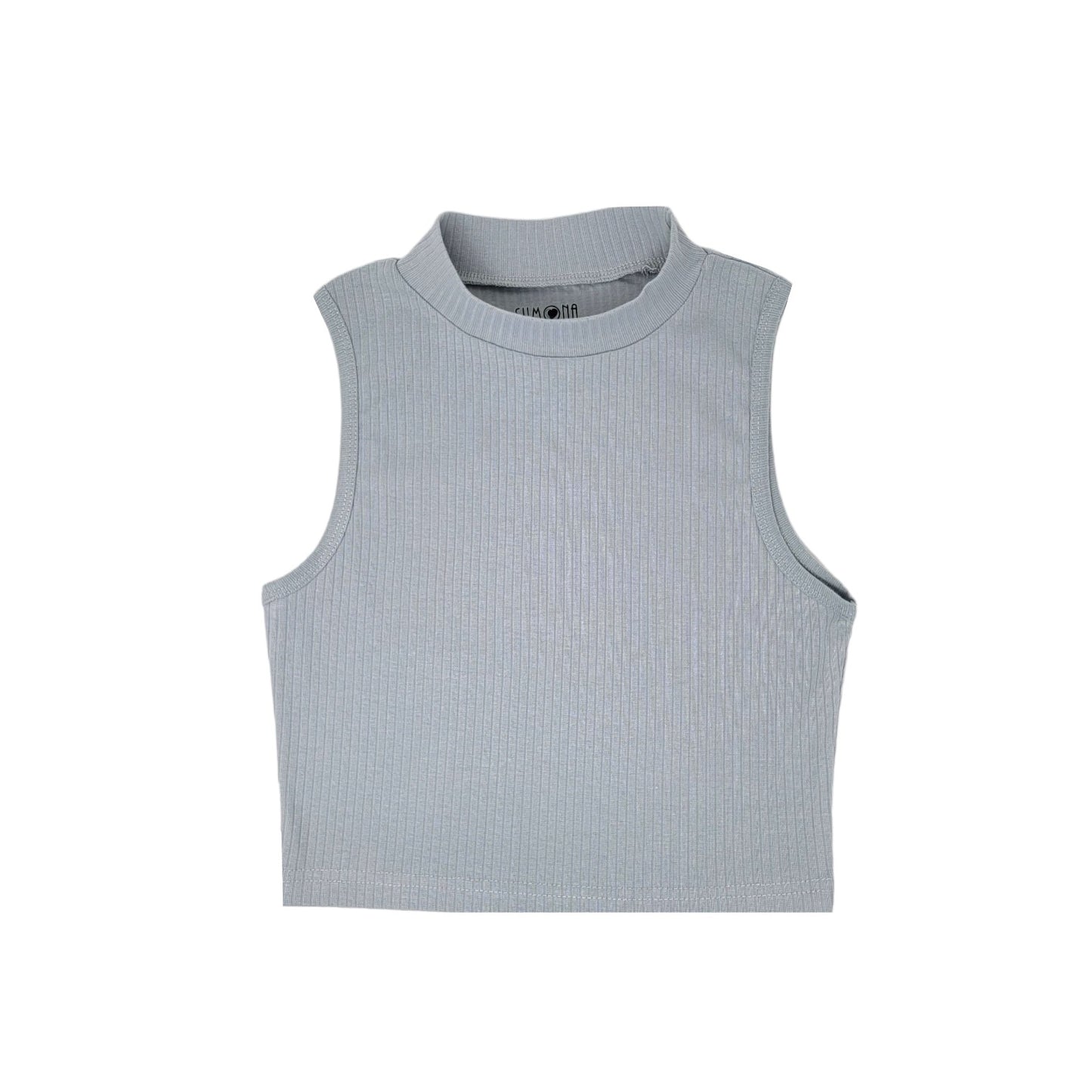 Mock Neck Crop Top | Cotton Blend Assorted Colors| Women