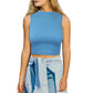 Mock Neck Crop Top | Cotton Blend Assorted Colors| Women