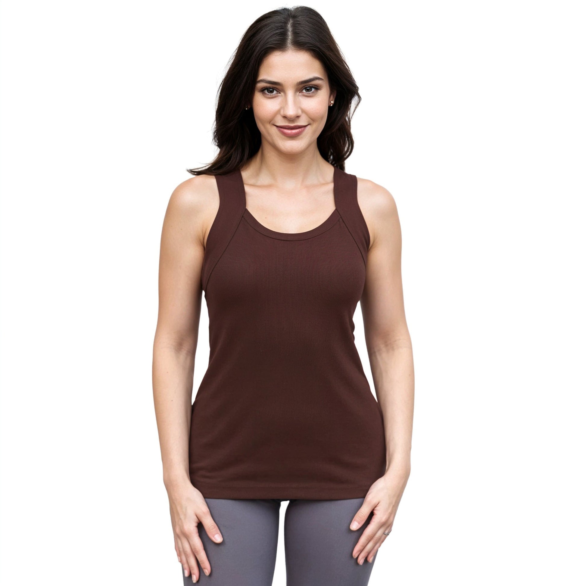 Brown womens Tank Top