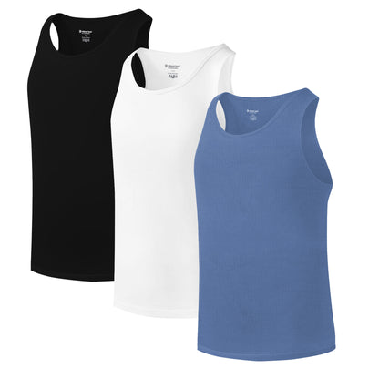 Men’s Bamboo Rayon Undershirt Tank Tops | Big & Tall A-Shirts (3-Pack)