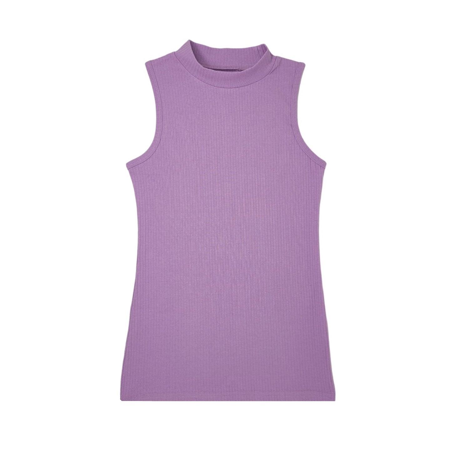 Mock Neck Tank Top | Cotton Blend Assorted Colors | Women