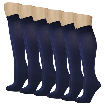 Knee-High Trouser Socks | Opaque Assorted | Sumona Womens (12 Pairs)