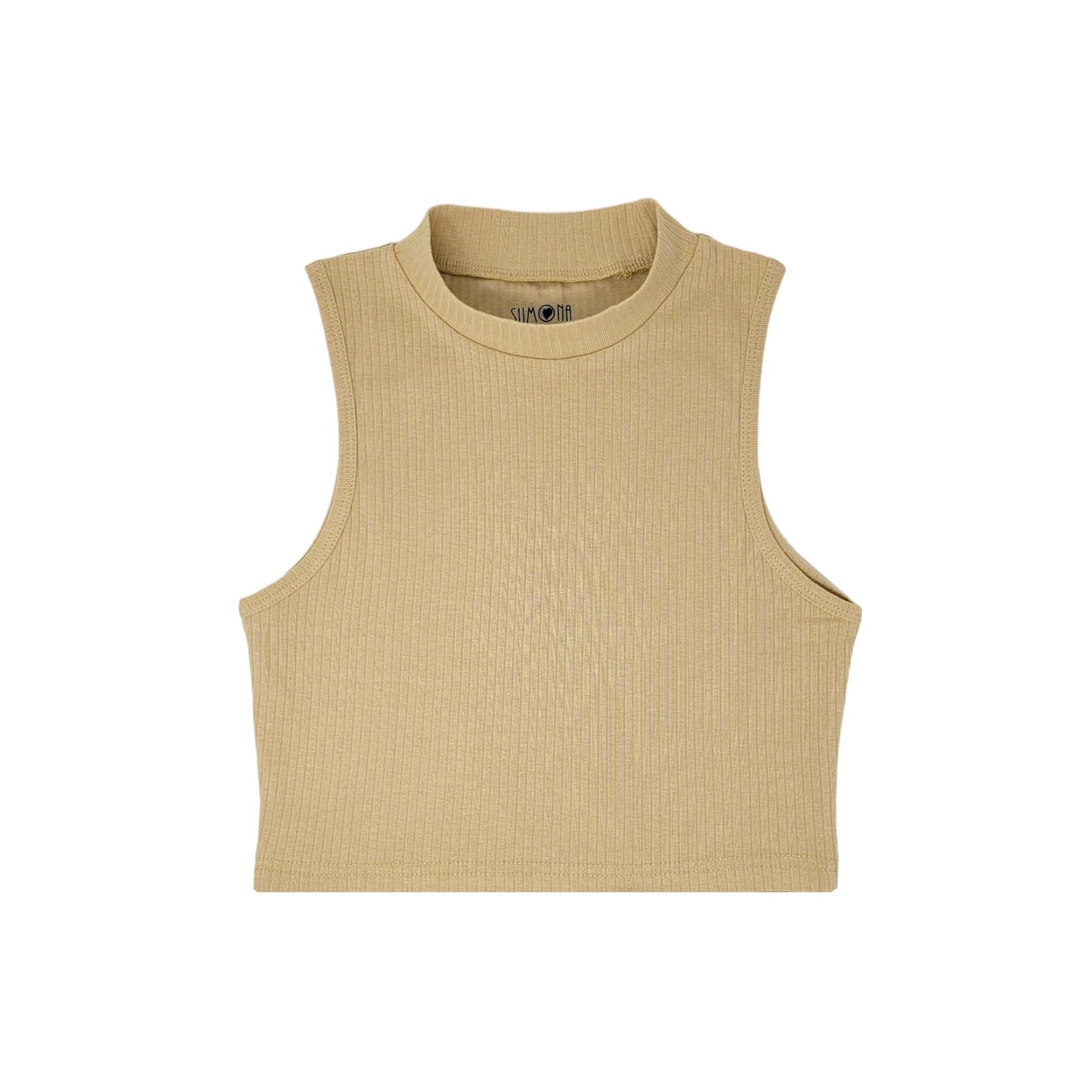 Mock Neck Crop Top | Cotton Blend Assorted Colors| Women