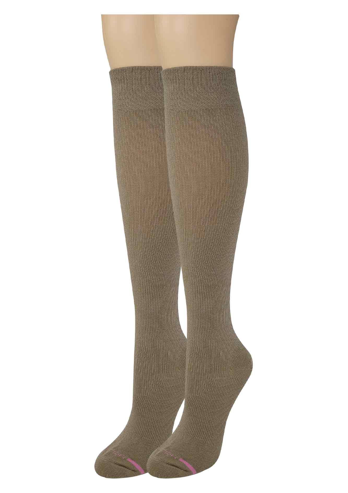 Knee-High Compression Socks| Solid Colors Women | 8-15 mmHg Dr Motion (1 Pair)