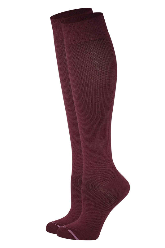 Knee-High Compression Socks| Solid Colors Women | 8-15 mmHg Dr Motion (1 Pair)