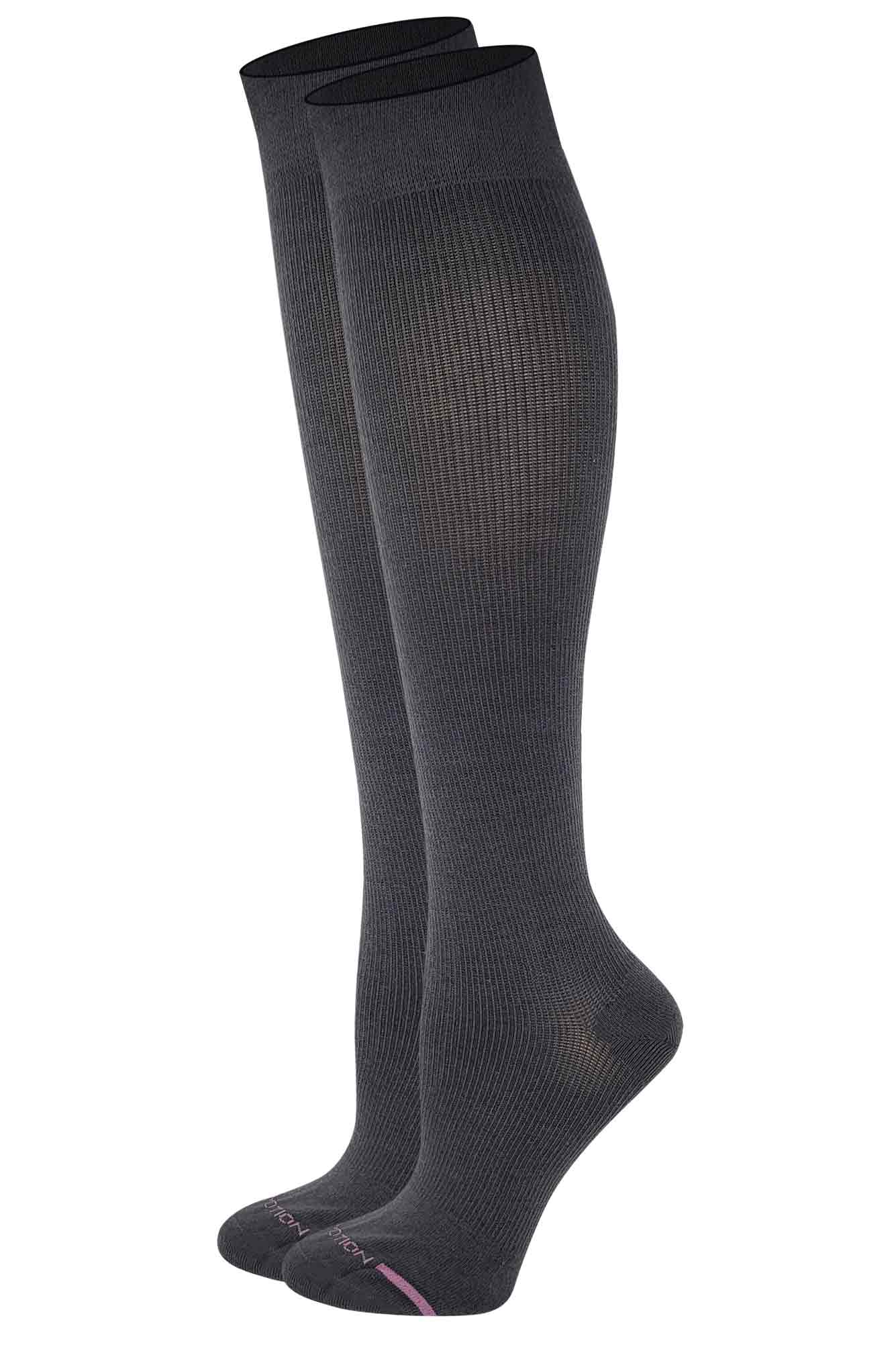 Knee-High Compression Socks| Solid Colors Women | 8-15 mmHg Dr Motion (1 Pair)