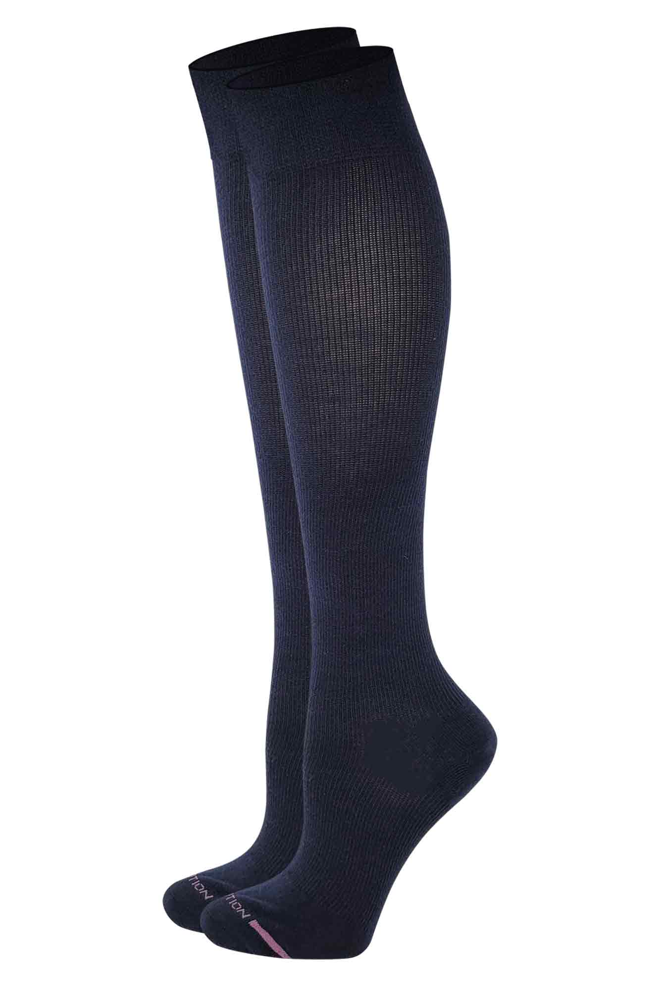 Knee-High Compression Socks| Solid Colors Women | 8-15 mmHg Dr Motion (1 Pair)