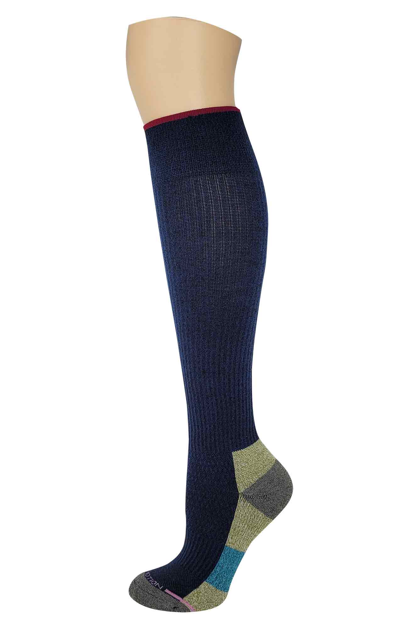 Compression Knee-High Socks | Outdoor Half-Cushion | 8-15 mmHg Dr Motion ( 1 Pair )