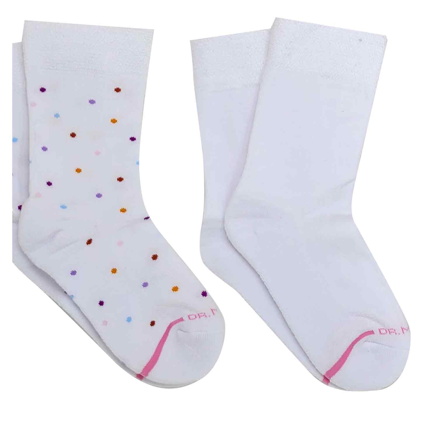 Crew Diabetic Socks | Multidots Half-Cushion | Dr Motion ( 2 Pack )