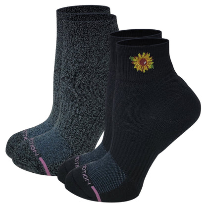 Quarter Compression Socks | Sunflower| Dr. Motion (2 Pack)