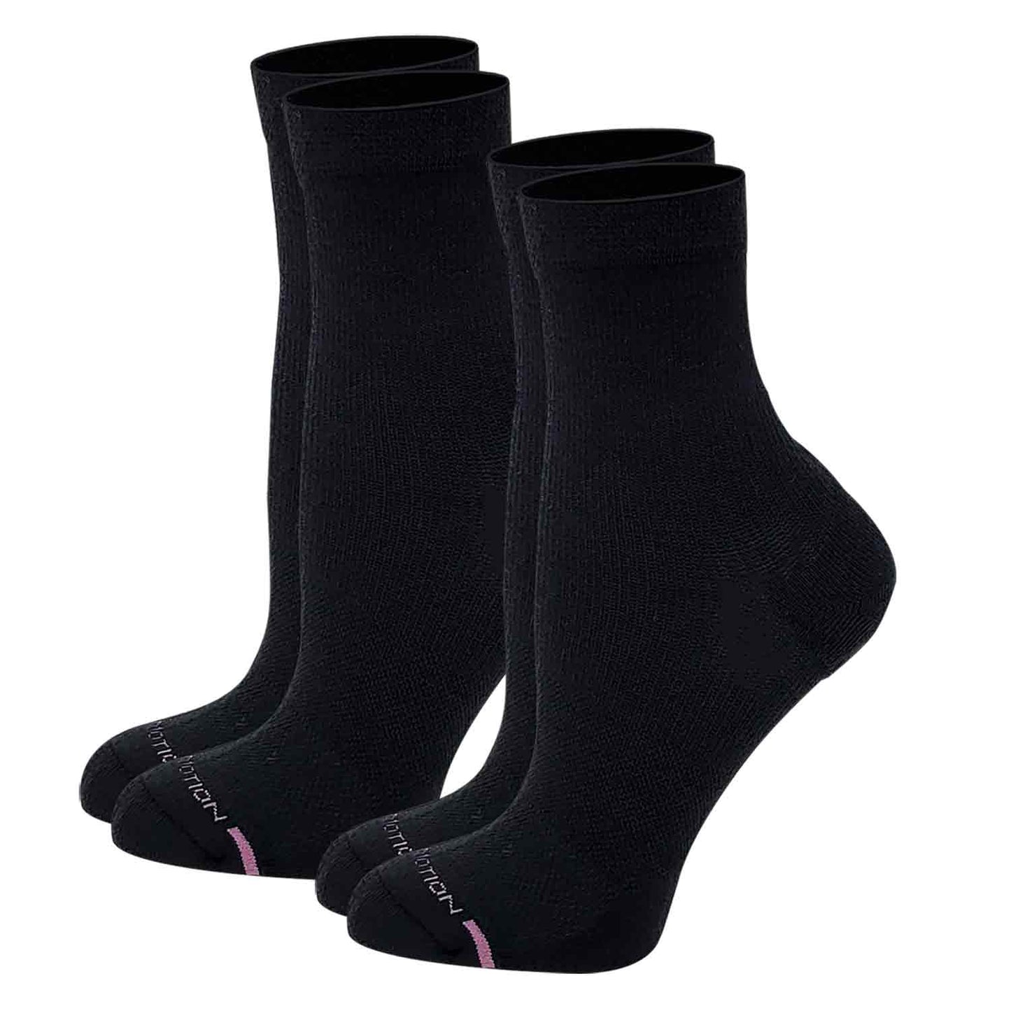 Mid-Crew Compression Socks | Black Half-Cushion | Dr Motion ( 2 Pack )