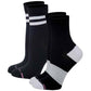 Mid-Crew Compression Socks | Black Half-Cushion | Dr Motion ( 2 Pack )