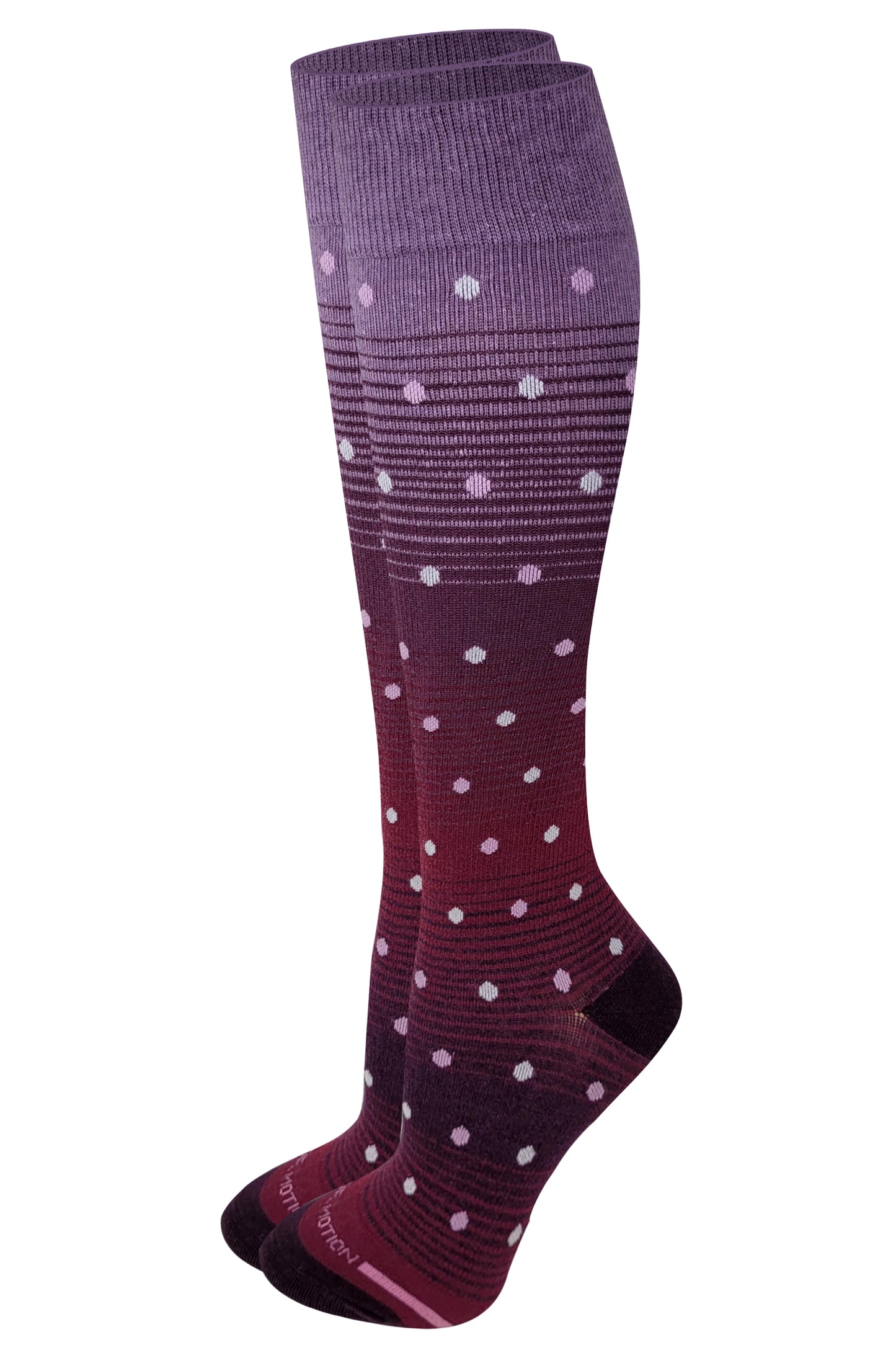 Compression Knee High Socks for women | Dots on ombre